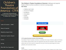 Tablet Screenshot of childrenstheatrefoundation.org